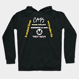In ancient times cats were worshipped as gods; they have not forgotten this Hoodie